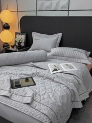 Bộ chăn ga gối Cotton linen 3 chiều Magnetic Mark Jacob trần bông cao cấp