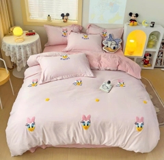 Bộ Chăn Ga Gối Đũi Dệt Disney