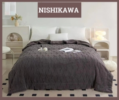 Chăn Len Lông Cừu Nhật Bản Nishikawa Cao Cấp Chính Hãng Trọng Lượng 2,4kg 2m x 2m3 VuaChanGa