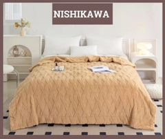 Chăn Len Lông Cừu Nhật Bản Nishikawa Cao Cấp Chính Hãng Trọng Lượng 2,4kg 2m x 2m3 VuaChanGa