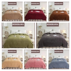 Chăn Len Lông Cừu Nhật Bản Nishikawa Cao Cấp Chính Hãng Trọng Lượng 2,4kg 2m x 2m3 VuaChanGa