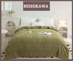 Chăn Len Lông Cừu Nhật Bản Nishikawa Cao Cấp Chính Hãng Trọng Lượng 2,4kg 2m x 2m3 VuaChanGa