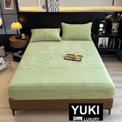 Ga gối nỉ nhung sữa YUKI Siêu dày mềm mại ấm áp