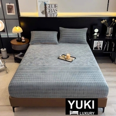 Ga gối nỉ nhung sữa YUKI Siêu dày mềm mại ấm áp