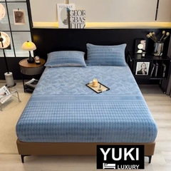 Ga gối nỉ nhung sữa YUKI Siêu dày mềm mại ấm áp
