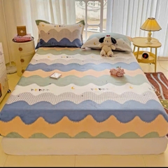Ga gối nỉ nhung 3D họa tiết siêu ấm không rụng lông, không phai màu