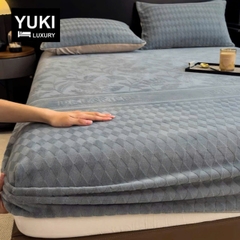 Ga Gối Nỉ Nhung YUKI Cao Cấp Siêu Mềm Ấm Mịn, Sang Trọng Gồm 2 Vỏ Gối và 1 ga
