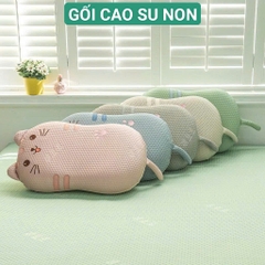 Gối Cao Su Non Băng Lạnh Bụng Mèo Họa Tiết Đáng Yêu Chất Liệu Mát Mịn Êm Ái Cao Cấp Kích Thước 35x55cm