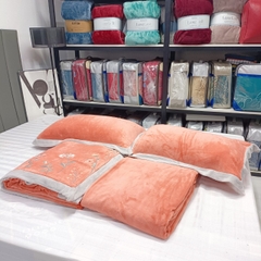 Bộ nỉ nhung cao cấp thêu hoa mai cao cấp