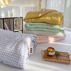 Chăn đũi Kẻ Muji phong cách Nhật bản Siêu Mềm Mát Phân phối bởi Vua Chăn Ga