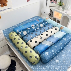 Gối Ôm Người Lớn Loại Đẹp Cotton Đũi Kích Thước 35x100cm Gồm Cả Vỏ Màu Và Vỏ Trắng VuaChanGa
