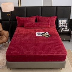 Ga gối + vỏ gối ôm nỉ nhung Mark cross
