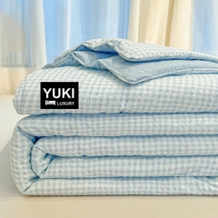 Chăn hè Cotton Seersucker Caro Siêu thoáng Mềm Nhẹ