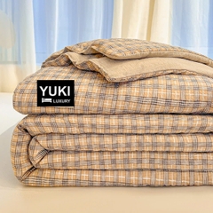 Chăn hè Cotton Seersucker Caro Siêu thoáng Mềm Nhẹ