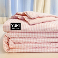 Chăn hè Cotton Seersucker Caro Siêu thoáng Mềm Nhẹ