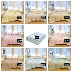 Chăn hè Cotton Seersucker Caro Siêu thoáng Mềm Nhẹ