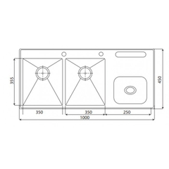Chậu Rửa Inox Kaff KF-D-HM10045