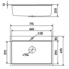 Chậu Rửa Kaff Granite KF-MONDY-715-D