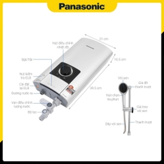 Máy nước nóng không có bơm trợ lực Panasonic DH-4NS3VS (Dòng cao cấp)