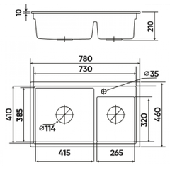Chậu Rửa Kaff Granite KF-MONDS-7846