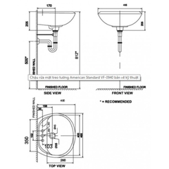 Chậu Rửa Mặt Treo Tường VF-0940