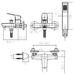 Vòi Sen Tắm Nóng Lạnh American Standard WF-0411