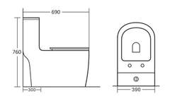 Bồn Cầu 1 Khối Roland 2873