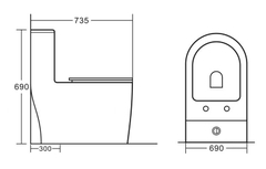 Bồn Cầu 1 Khối Roland 3620