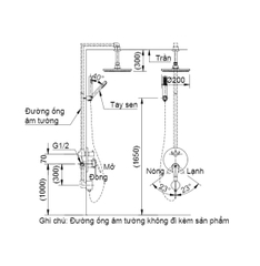 Sen Tắm Âm Tường Inax BFV-71SEC