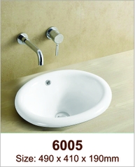 Lavabo Sứ Bán Âm Việt Mỹ 6005