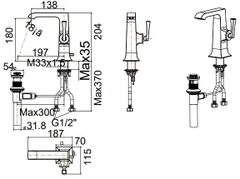 Vòi Lavabo American Standard WF-1601 Nóng Lạnh