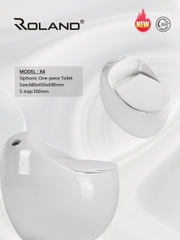 Bồn Cầu 1 Khối Roland X4