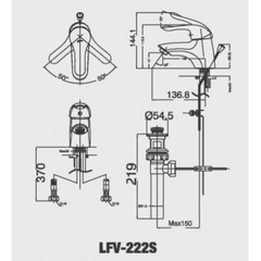 Vòi Chậu Lavabo Inax LFV-222S Nóng Lạnh