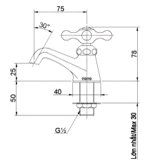 Vòi Chậu Rửa TOTO T205LCSC Lạnh