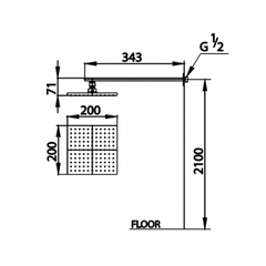 Bát sen mưa gắn tường COTTO Z02