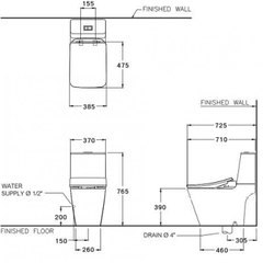 Bàn cầu 2 khối nắp đóng êm Simply Modish C12417