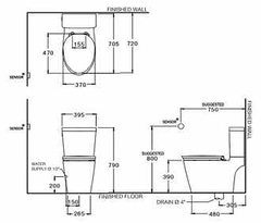 Bàn cầu 2 khối xả không chạm Harmony C167517