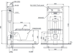 Bồn Cầu TOTO CW822RA/TC385VS Treo Tường