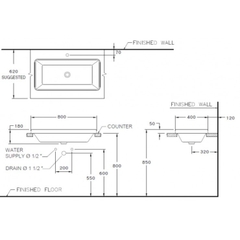 Chậu lavabo đặt trên bàn COTTO C001027