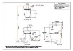 Bồn Cầu 1 Khối Nắp Rửa Điện Tử C101927(CV9)