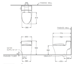 Bàn cầu 1 khối nắp đóng êm Pause C10347