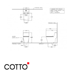 Bàn cầu 1 khối nắp đóng êm Simply Modish C1032MBK