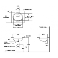 Chậu âm bàn Olix COTTO C01617