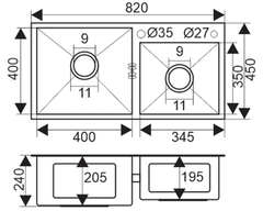 Chậu Rửa Bát SEVILLA SV-8245L