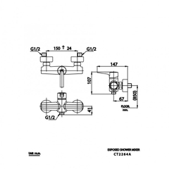Củ sen tắm nóng lạnh đường xã bồn Linio COTTO CT2264A