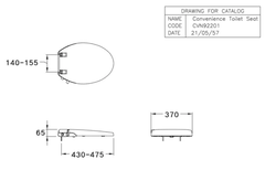 Nắp rửa cơ dạng nắp dài COTTO CVN92201