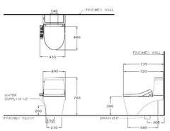 Bồn cầu 2 khối nắp điện tử COTTO C13527(CV3) - Riviera