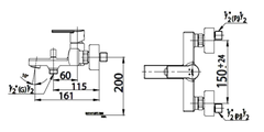 Củ sen tắm nóng lạnh Có xả xô Alto COTTO CT2095A