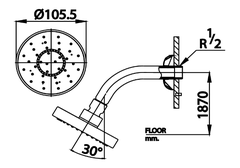 Bát sen gắn tường COTTO Z20(HM)