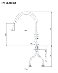 Vòi Bếp TOTO TX605KESBR Nóng Lạnh